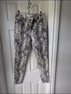 Pistola Black & White Snakeskin Jeans